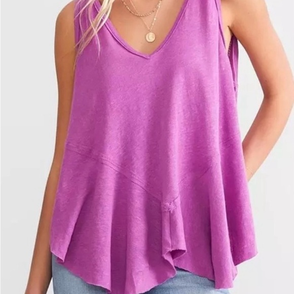 Tops - NWT FREE PEOPLE We The Free Unfinished Hem Drop Waist Top
